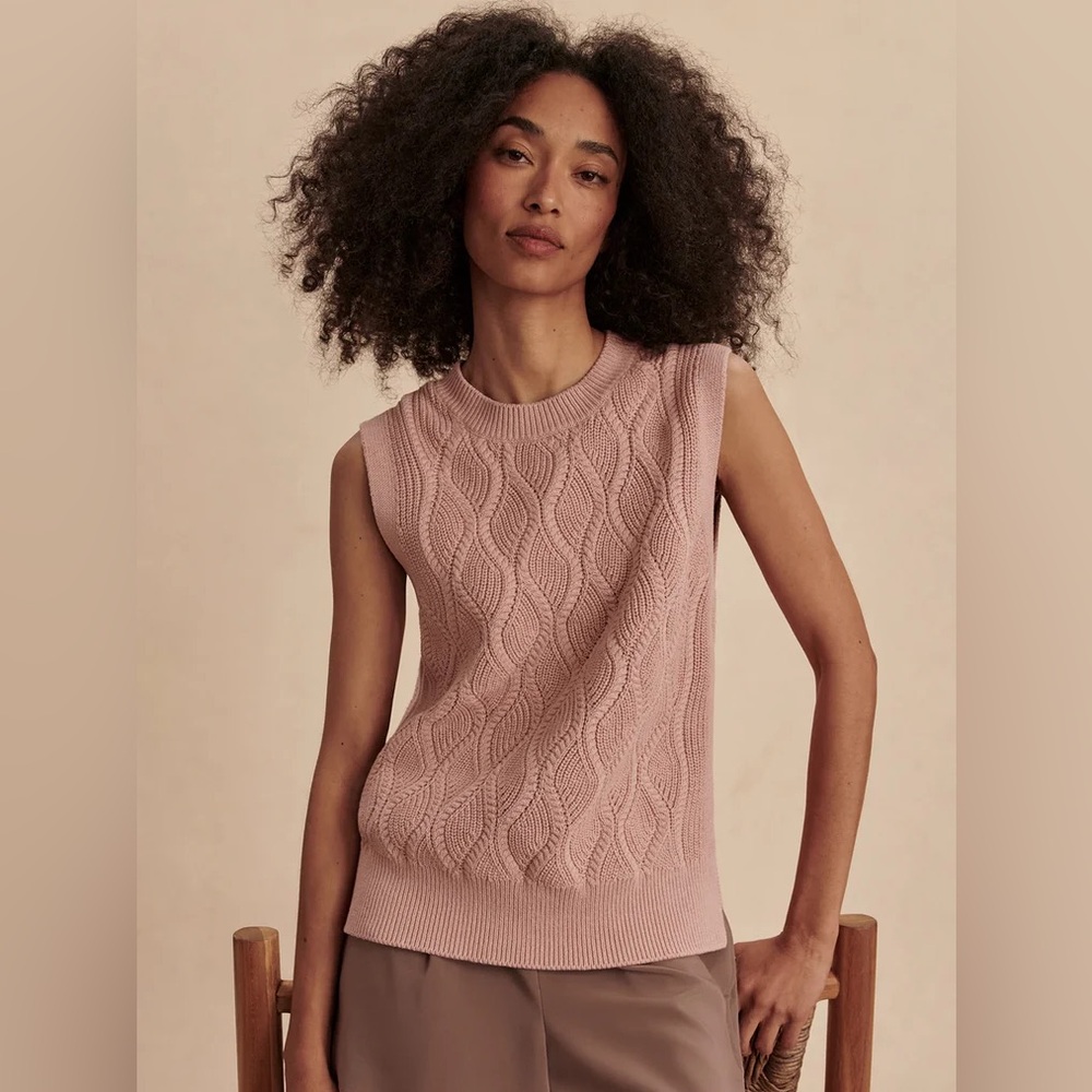 Varley Teller Knit Tank Size XS in Dusty Rose
